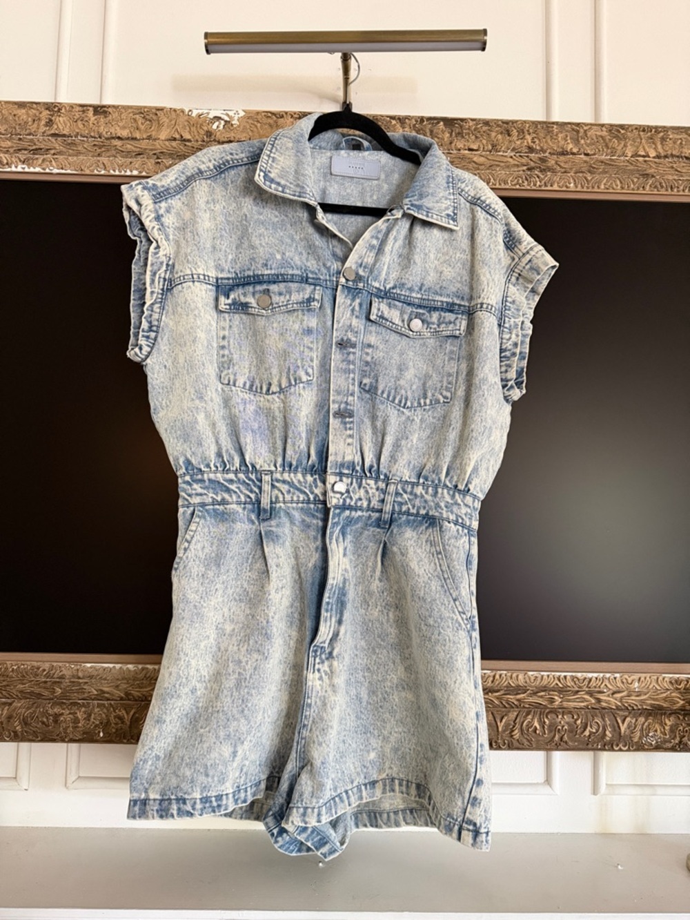 Blank NYC Light Wash Denim Romper